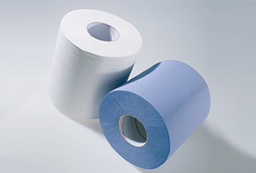 White or Blue Centrefeed Rolls